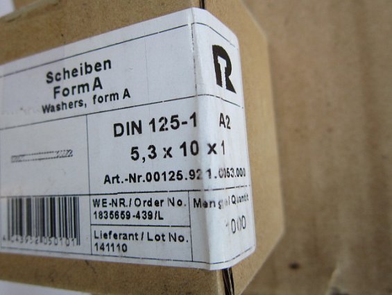 Шайба 5.0 А2 DIN125-1 ГОСТ11371-78 EN ISO7089 7090 из нержавеющей стали плоская без фаски