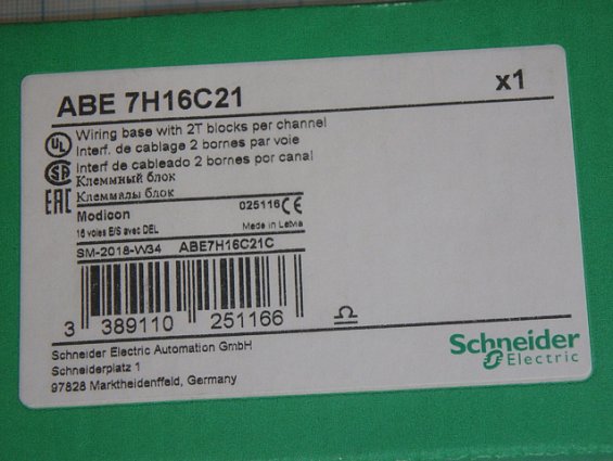 Клеммный блок база Schneider Electric ABE 7H16C21 abe7h16c21c