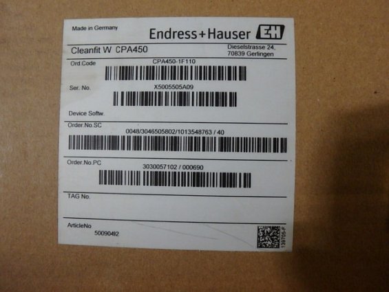 Арматура выдвижная CPA450-1F110 Endress+Hauser Cleanfit W