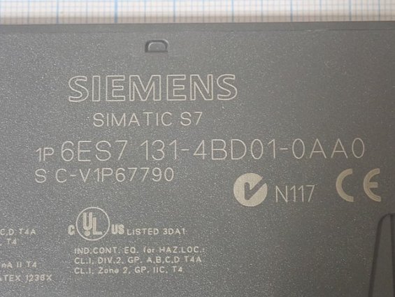Модуль SIEMENS 6ES7-131-4BD01-0AA0 без оригинальной упаковки