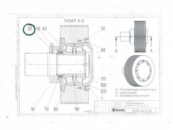 Защитная опорная втулка KAHL K3120-4651 SCHUTZHUELSE PROTECTIVE SLEEVE