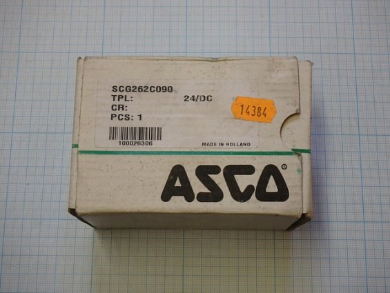 Клапан ASCO SCG262C090 Ру1 24VDC 2/2 НЗ 1/4" НОРМАЛЬНО ЗАКРЫТЫЙ