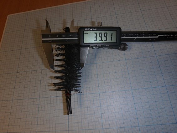 Щетка-ерш стальной Д40х95х145х3.0х0.80мм D40х95х145х3.0х0.80mm диаметр-Ф40мм длина ворса-95мм