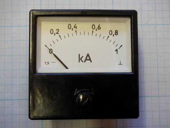 Амперметр М1001 шкала 0-1кА НШ75mV Класс точности 1.5 1985г.в СДЕЛАНО В СССР ТУ24-04.4079-62