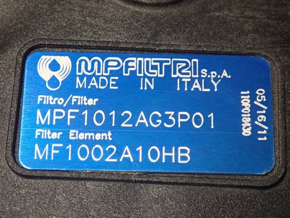 Фильтр гидравлический MPFILTRI MPF1012AG3P01 MADE IN ITALY