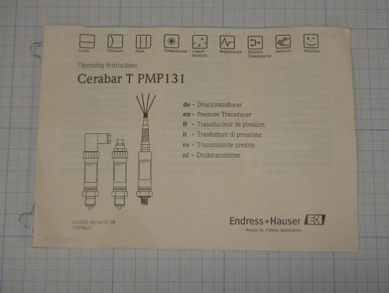 Датчик давления Cerabar-t pmp131-a2b01a2g 0-1bar 0-100kPa 4-20mA 12-30VDC резьба G1/2 мембрана