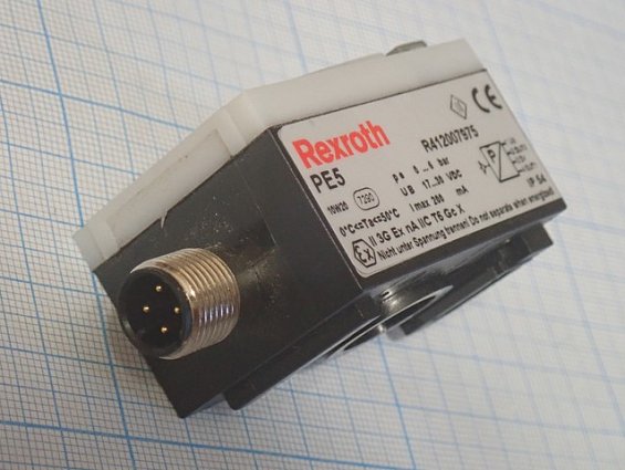 Датчик давления Rexroth PE5 R412007975 Pe 0...+6bar Ub 17...30VDC Imax 200mA 0...+50С IP54