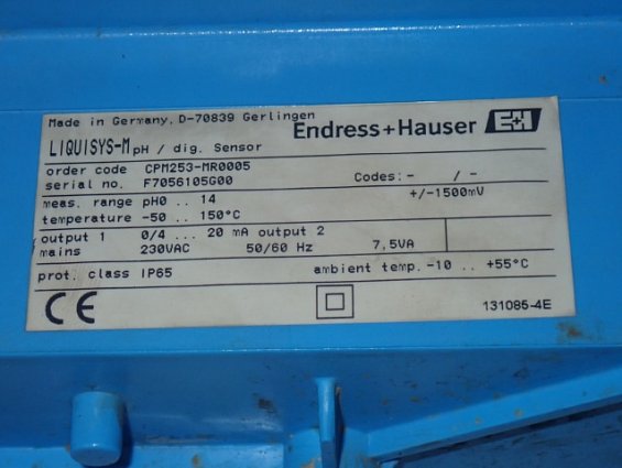 Трансмиттер Endress+Hauser LIQUISYS-M CPM253-MR0005 serial no. F7056105G00 НА ЗАПЧАСТИ НЕ КОМПЛЕКТ