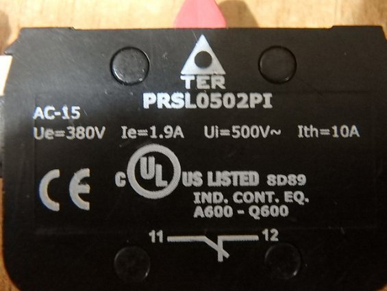 Микропереключатель контактный блок TER PRSL0502PI