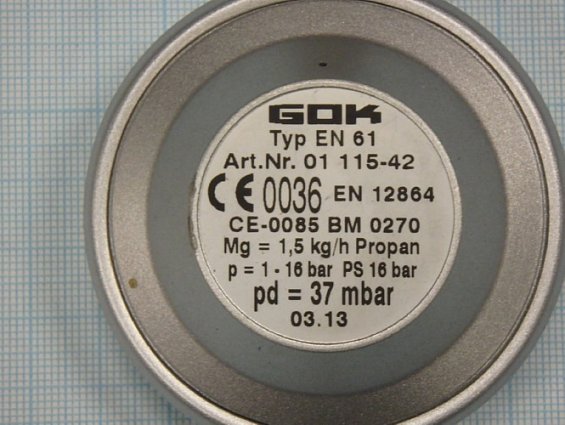Редуктор пропановый GOK EN61 регулятор давления