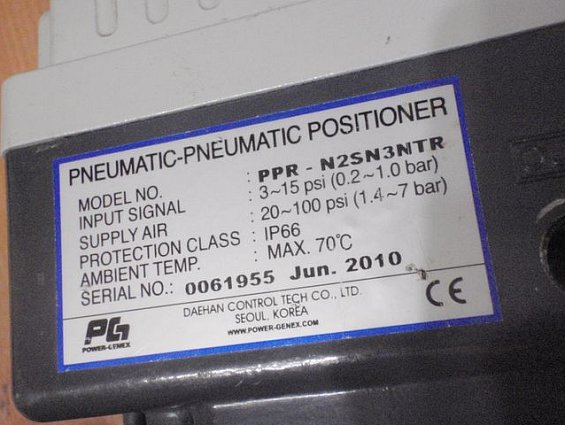 Позиционер пневматический бывший в употреблении PPR-N2SN3NTR