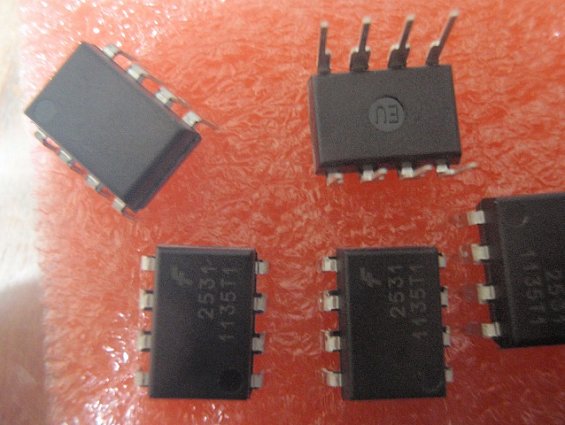Оптопара hcpl2531 двухканальная высокоскоростная 1Мбит/с с транзисторным выходом dip8