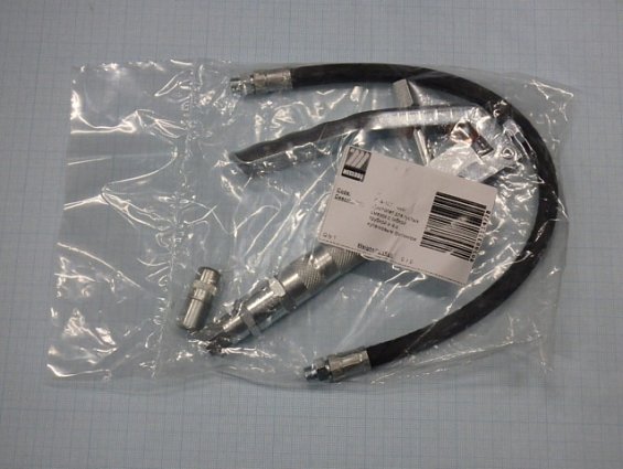 Пистолет для густых смазок 014-1081-000 Meclube с гибкой трубкой и 4-х кулачковым фитингом