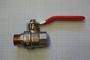 Кран шаровой латунный valtec VT.215.N.04 1/2" dn15 pn40 полнопроходной valtec base с флажковой рукоя
