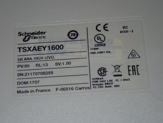Модуль Schneider Electric TSXAEY1600 Made in France БЫВШИЙ В УПОТРЕБЛЕНИИ ТЕХНИЧЕСКИ ИСПРАВЕН ГАРАНТ