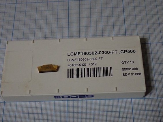 Пластина SECO lcmf160302-0300-ft cp500 00091088 пластина сменная твердосплавная для точени