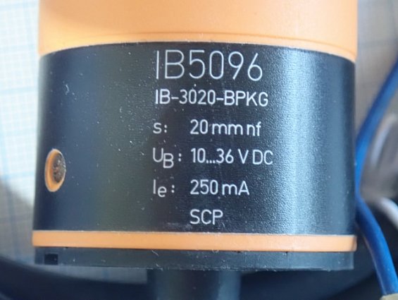 Датчик индуктивный ifm ib5096 ib-3020-bpkg s:20mm nf Ub:10...36VDC Ie:250mA scp ifm electronic gmbh