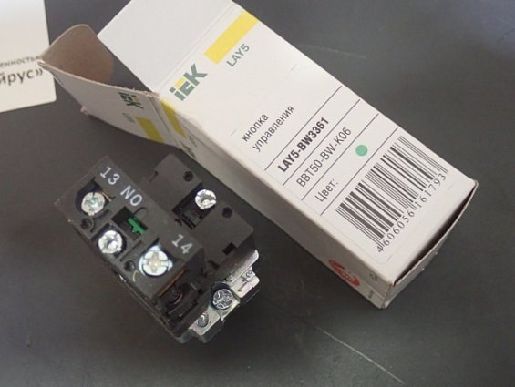 Кнопка управления iEK LAY5-BW3361 BBT50-BW-K06 ЗЕЛЕНЫЙ ЦВЕТ