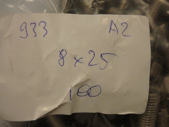Болт М8х25 A2-70 DIN933 ГОСТ7798 ГОСТ7805-70 ISO4017 из нержавеющей стали c шестигранной головкой