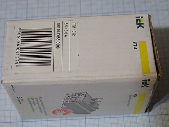 Реле электротепловое iek РТИ1312 5.5-8.0А DRT10-D055-0008