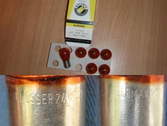 Лампа автомобильная 24V 21W BA15s 665207 amber ЦВЕТ ОРАНЖЕВЫЙ FLOSSER ГЕРМАНИЯ