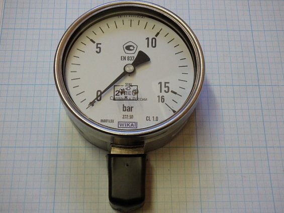 Манометр wika 232.50.100 0...16bar 36498009 резьба G1/2B радиальное класс точности 1.0