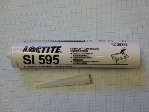 Силиконовый клей-герметик прозрачный Loctite-595 Loctite-SI595 300ml уксусный