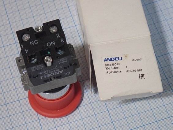 Кнопка ANDELI ZB2-BE102 XB2-BC45 ADL10-067