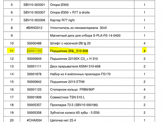 Опора Evolution 50001155 SNL_510-608 шнекового питателя жома DBV-200-12-4002 и БИВИС ТИП-300
