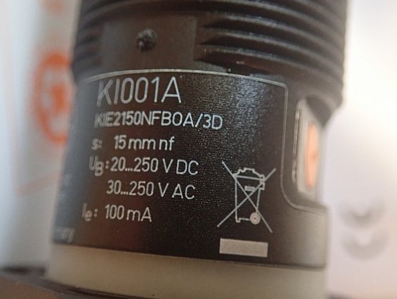 Емкостной датчик ifm KI001A KIE2150NFBOA/3D IP65/IP67 M30х1.5 S=15mm Ue:20...250VDC/30...250VAC