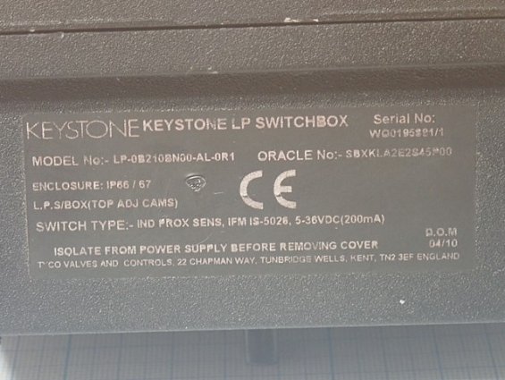 Блок конечных выключателей LP-0B210BN00-AL-0R1 KEYSTONE SWITCH BOX монитор положения