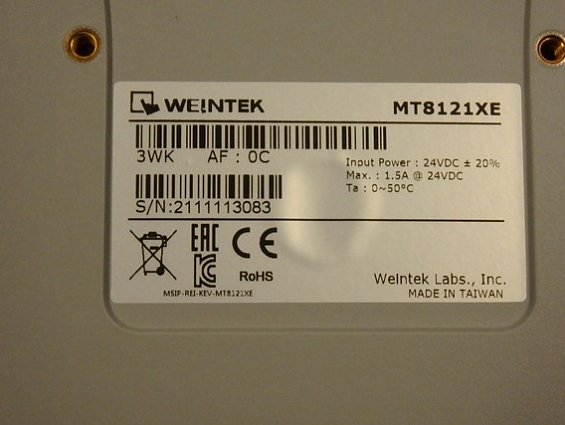Панель оператора WEINTEK MT8121XE3 12.1 сенсорный дисплей диагональю 12.1" 1024х768,