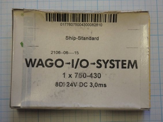 Модуль WAGO дискретного ввода 8-канальный Ship-Standard 750-430 8DI 24VDC 3.0ms