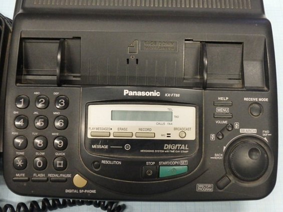 Факсимильный Аппарат Panasonic KX-FT68RU 220-240В 50/60Гц 1.0А Сделано в Малазии БЫВШИЙ В УПОТРЕБЛЕН