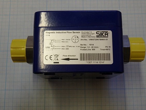 Магнитно-индуктивный датчик потока Sika VMI0720KBMA-01 magnetic inductive Flow Sensor Range-1.0-20l/