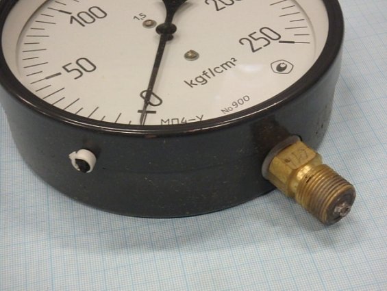 Манометр МП4-У 0-250kgf/cm2 кл.т.1.5 диаметр корпуса Ф160мм IP40 М20х1.5 РШ У2
