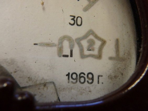 Вольтметр М361 круглый Ф80мм.предел измерения 0-30 м/мин.0-100V 80х80х53 1970г.в. НЕТ ГАРАНТИИ