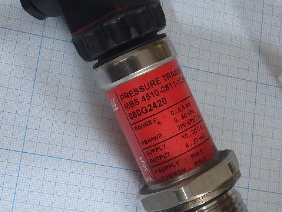 Преобразователь давления danfoss mbs-4510-0811-1cb12 060G2420 0...0.6bar 0...60kPa 4-20mA 10...30VDC