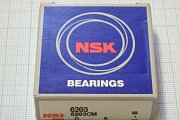 Подшипник 6203CM NSK в оригинальной коробке вес 0.06кг габаритный размер 45х45х10мм