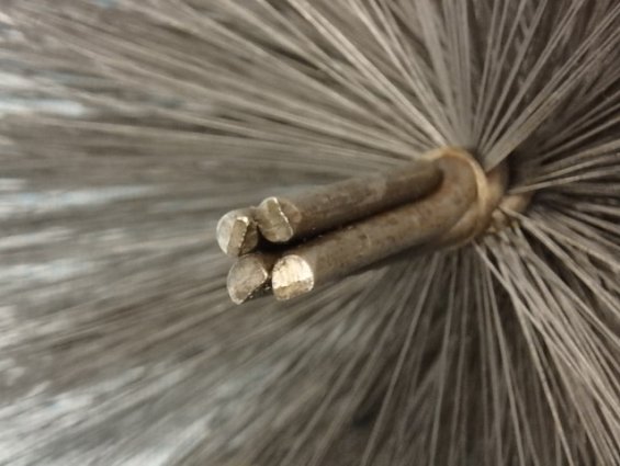 Щетка-ерш стальной Д200х100х165х4.0х0.30мм D200х100х165х4.0х0.30mm диаметр-Ф200мм