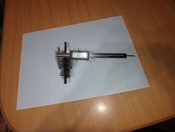 Щетка-ерш стальной Д32х100х155х3.0х0.3мм D32х100х155х3.0х0.3mm диаметр-Ф32мм