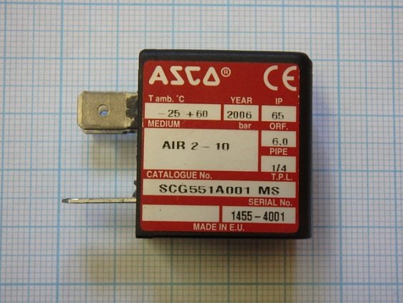 Катушка соленоид ASCO 400125-042 24VDC 3W SCG551A001 MS
