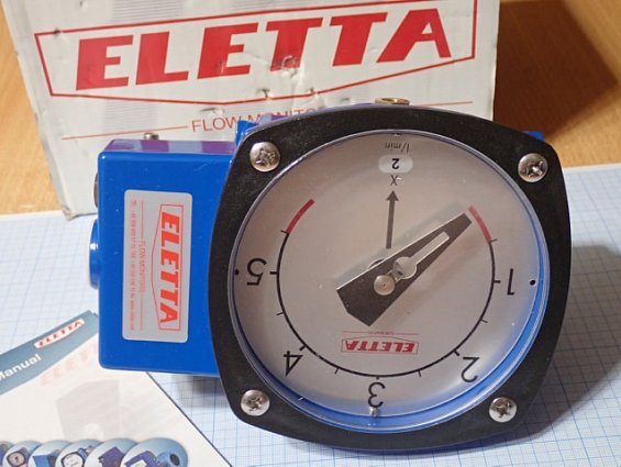 Расходомер ELETTA S05-GL15-R Water 130011015R 2-10 l/min 16bar 5% IP43 0...+90C стрелочный индикатор