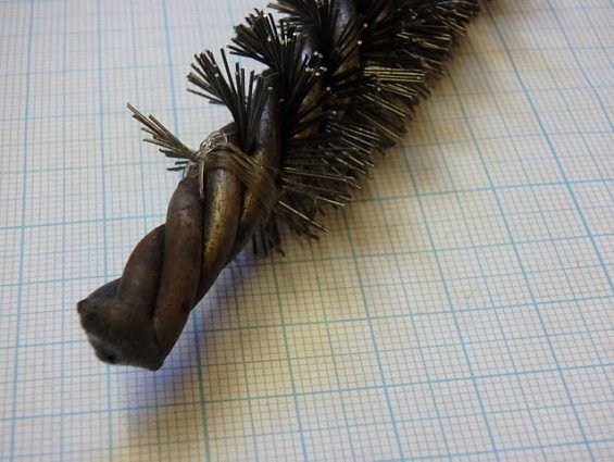 Щетка-ерш стальной Д25х75х120х4.0х0.40мм D25х75х120х4.0х0.40mm диаметр-Ф25мм длина ворса-75мм длина