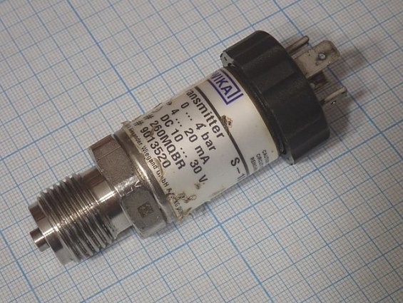 Датчик давления WIKA S-10 0-4bar G1/2b БЫВШИЙ В УПОТРЕБЛЕНИИ ТЕХНИЧЕСКИ ИСПРАВЕН