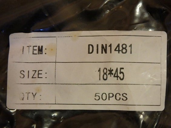 Штифт 18х45 пружинный разрезной цилиндрический DIN1481 ГОСТ14229-93 ISO8752