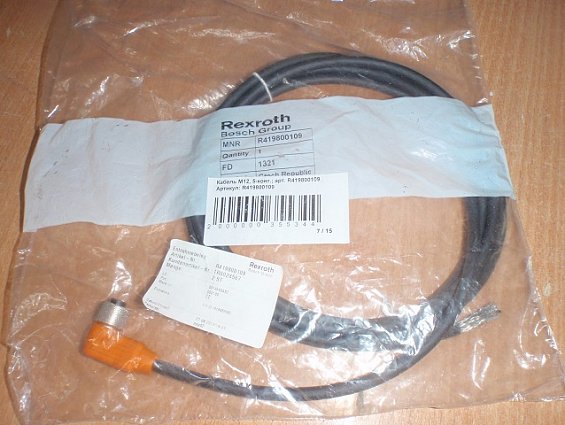 Кабель Rexroth Bosch R419800109 М12 5-конт connecting cable m12-ed02-L2.5m