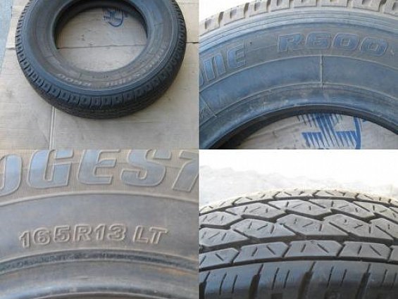 Автошина BRIDGESTONE R600 165R13LT износ 50% задняя автомобиля ISUZU ELF