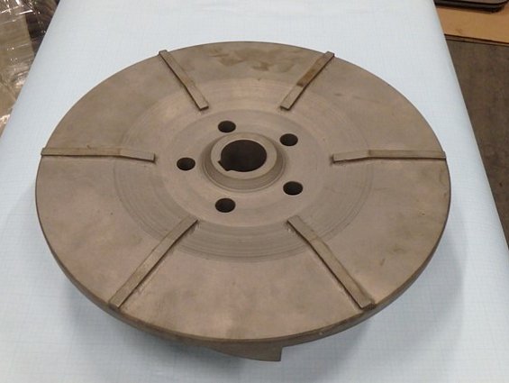 Колесо рабочее impeller насоса pompes-moret mp250-200-400 из кислотостойкой нержавеющей стали