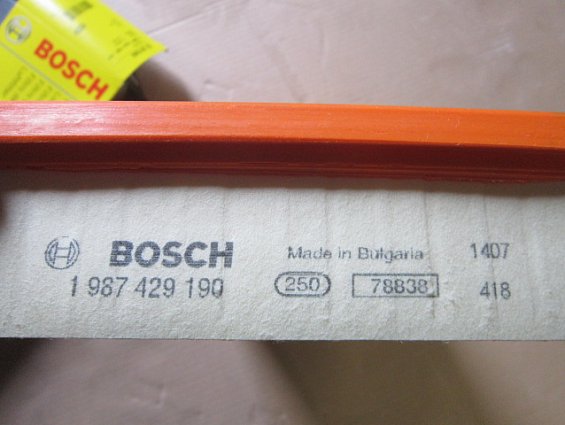 Фильтрующий элемент воздушного фильтра 1987429190 BOSCH 7LO129620 LX792KH1